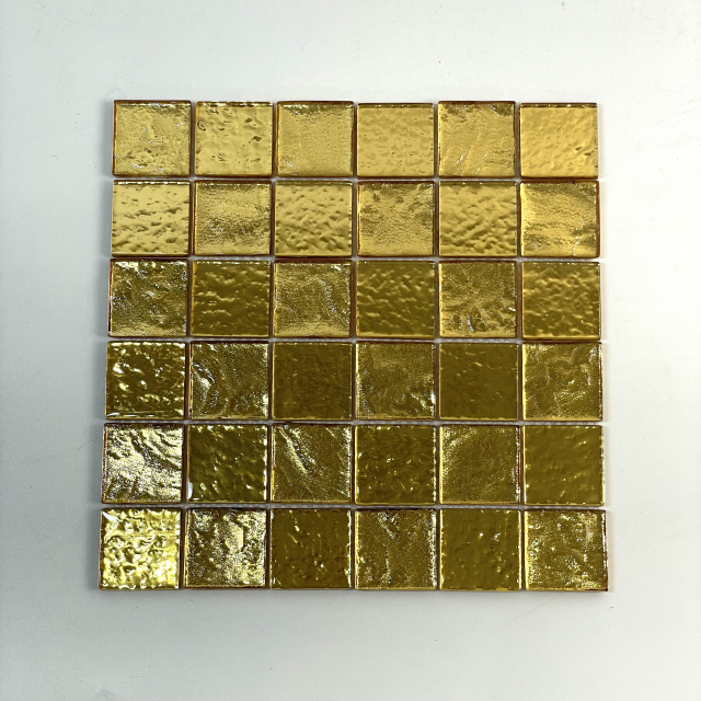 Gold Foil Electroplated Glass Mosaic