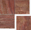 Red Travertine Square Mosaic Tile-TRR25