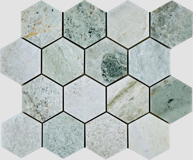 Emerald Marble Hexagon Mosaic–EME27