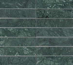 Indian Green Marble Rectangular Strip Mosaic–IND16 