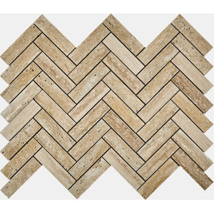 Herringbone Beige Travertine Mosaic -TRV20