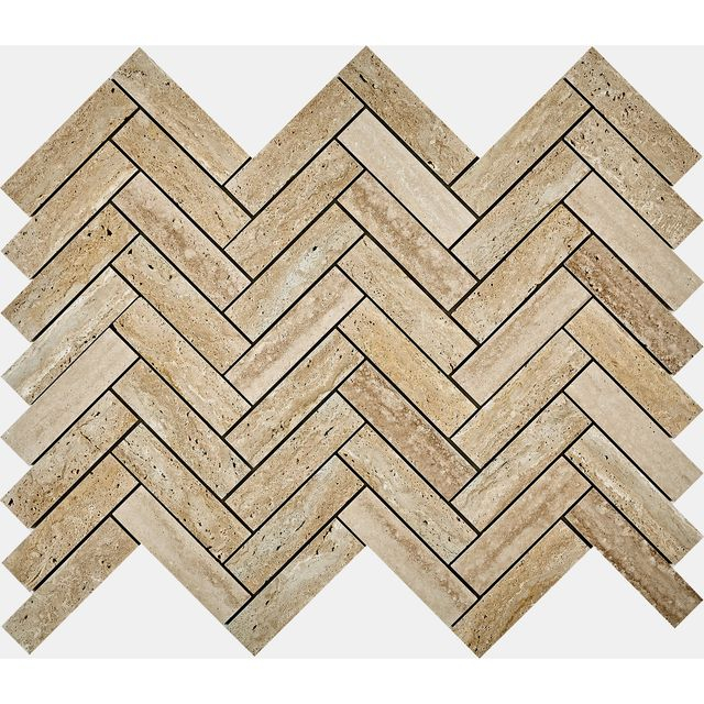 Herringbone Beige Travertine Mosaic -TRV20