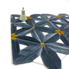 Blue Floral Colored Glass Mosaic-HBS40