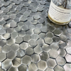 Industrial Black Solid Aluminum Mosaic Tiles-SAB34
