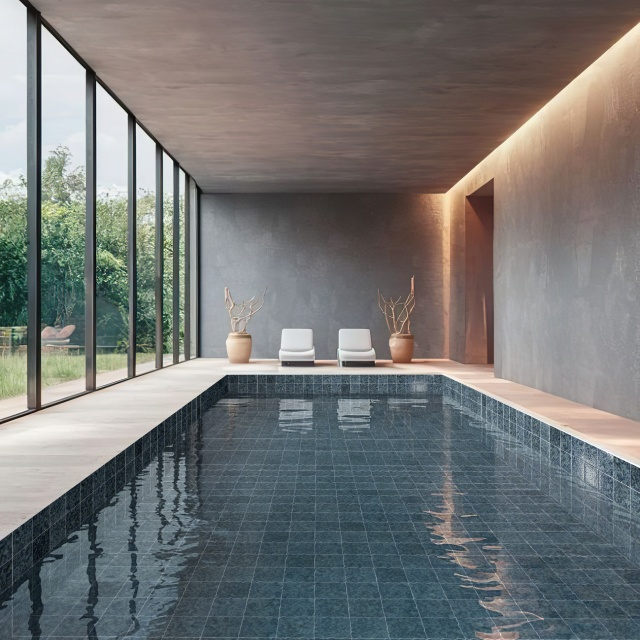 Decorative Pool Tile 150mm-Venus Blue