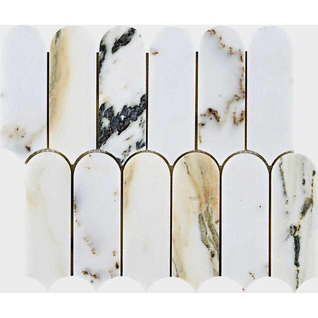 Kajin Gold Peacock Marble Mosaic-ZGG21