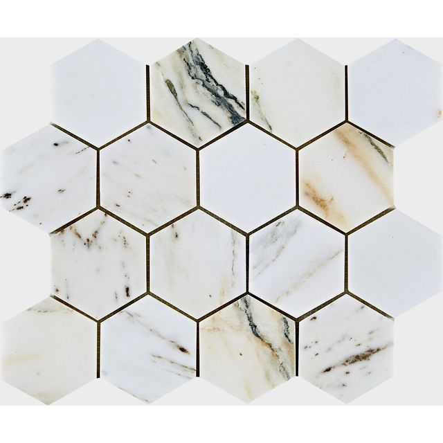 Kajin Gold Hexagon Stone Mosaic-ZGG27