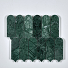 Indian Green Marble Feather Arched Mosaic–IND21 