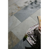 Waterline Tiles For Swimming Pools-Madreperla Slate Brown White