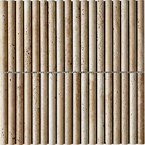 Flute Beige Travertine Mosaic -TRV22