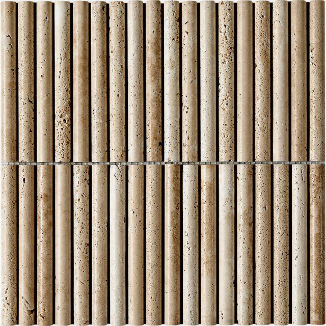 Flute Beige Travertine Mosaic -TRV22