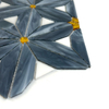 Blue Floral Colored Glass Mosaic-HBS40