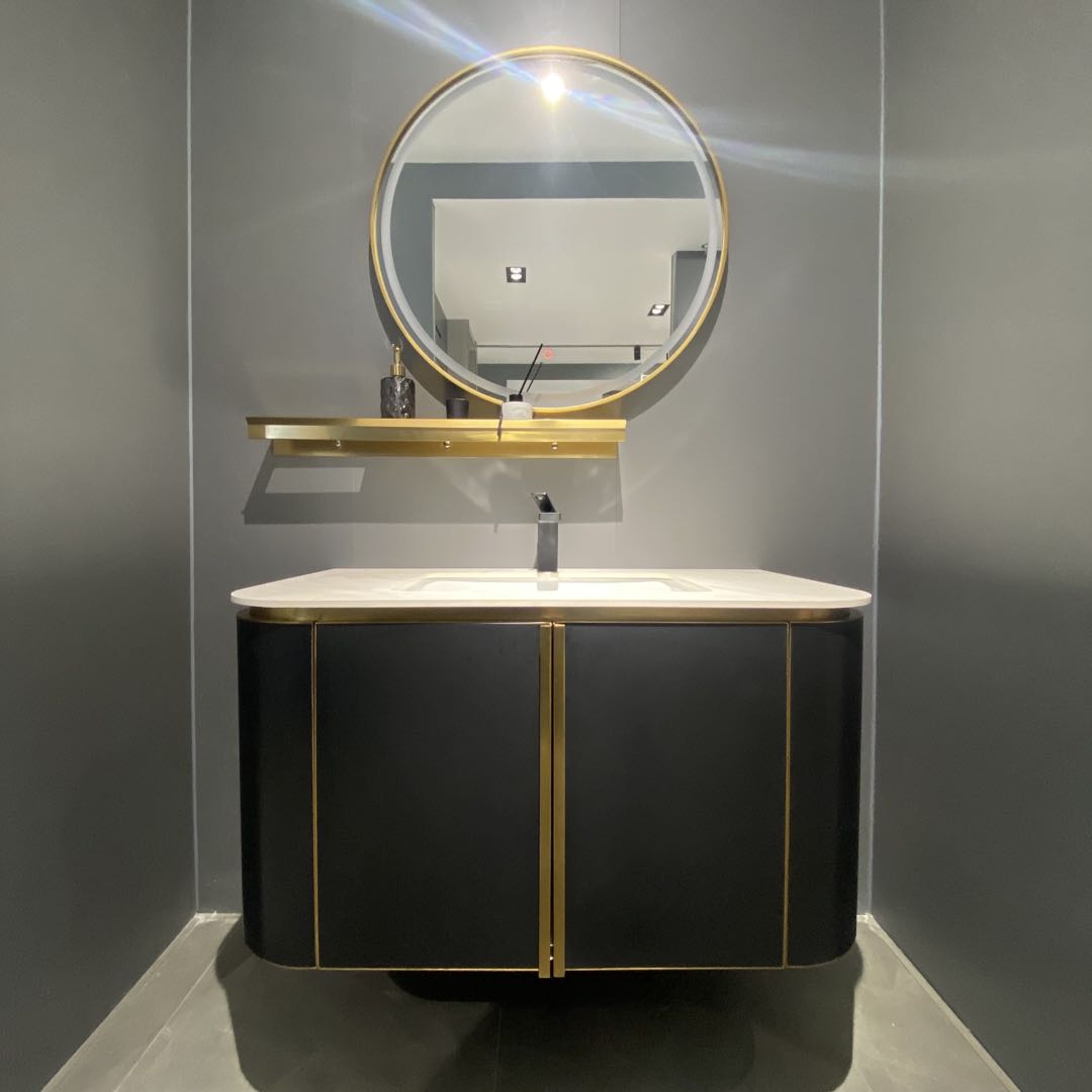 Bathroom Vanity With Round Led Mirror D 6013 Wifi Ceramics