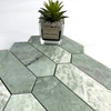 Green Marble Mosaic with Floral Patterns