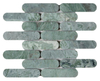 Marble Herringbone Backsplash - Jade Green Color