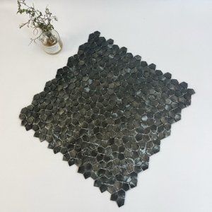 Elegant Black Brushed Aluminum Mosaic-SAB35
