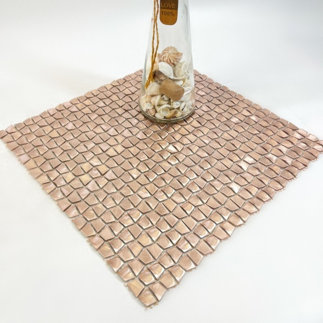 Premium Gold Aluminum Mesh Mounted Mosaic-SAK02