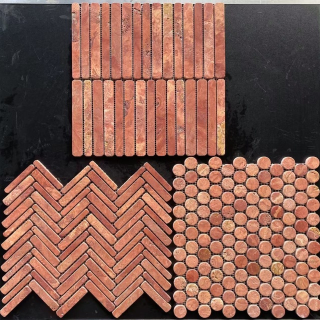Travertine Rosa Mosaic Tile