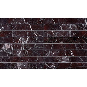 Rosso Levanto Long Strip Marble Mosaic Tile-JLH26