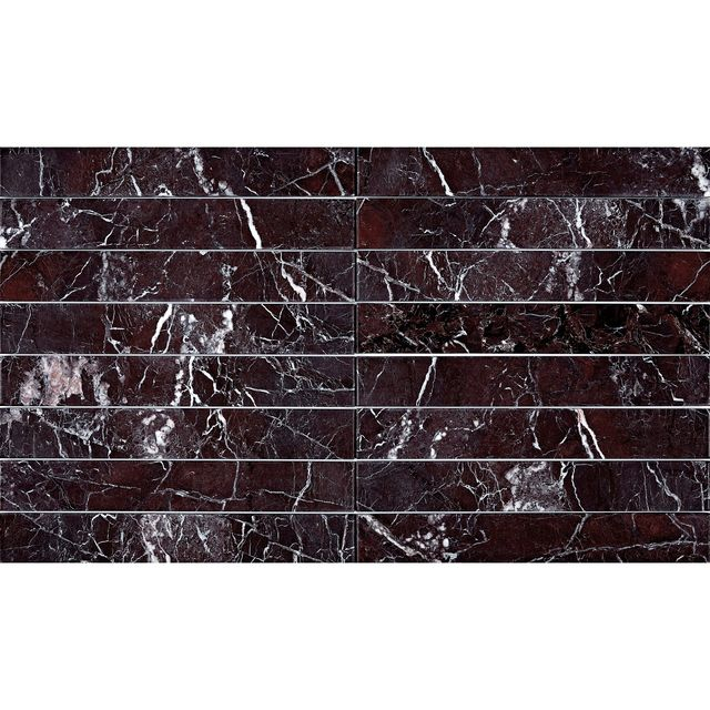 Rosso Levanto Long Strip Marble Mosaic Tile-JLH26