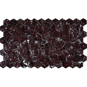 Rosso Levanto Hexagon Marble Mosaic Tile-JLH27