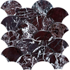 Rosso Levanto Fan Scale Marble Mosaic Tile-JLH29