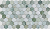 Emerald Marble Hexagon Mosaic–EME27
