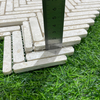 Golden Beige Herringbone Stone Mosaic-BOT13
