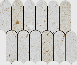 Golden Beige Natural Stone Mosaic Tile-BOT21