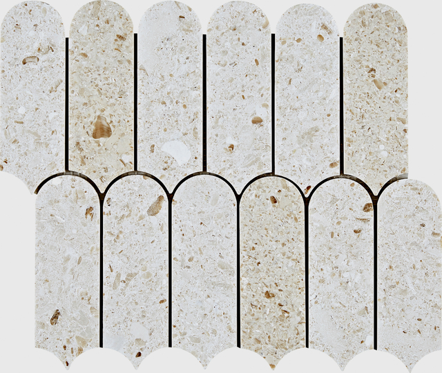 Golden Beige Natural Stone Mosaic Tile-BOT21