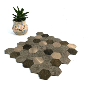 Aluminum Hexagon Mosaic Tiles