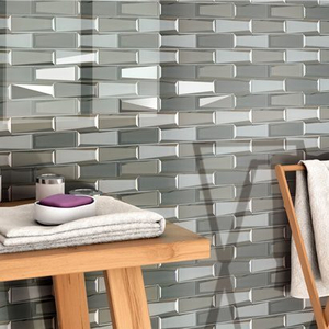 Glass Tile Backsplash Bathroom - 3DBevelled02