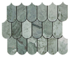 Marble Herringbone Backsplash - Jade Green Color