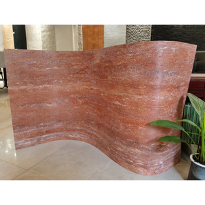 Red Travertine Floor Tile Flexible Stone