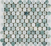 Emerald Marble Penny Round Mosaic-EME12