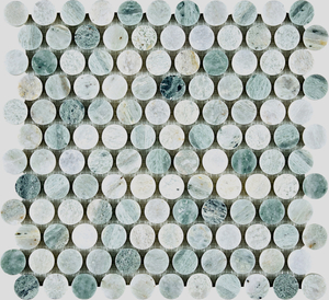 Emerald Marble Penny Round Mosaic-EME12