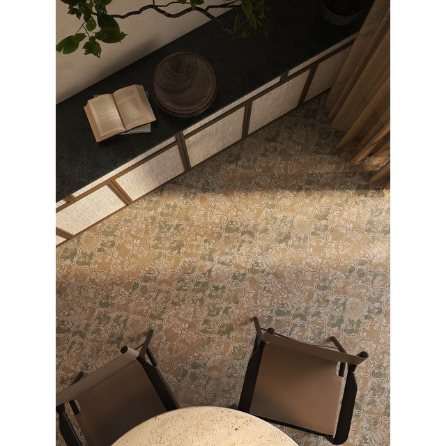 Patterned Bathroom Floor Tile-FM68