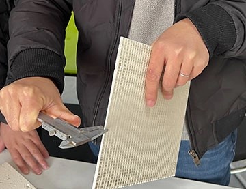 Flexible Stone Thickness Inspection