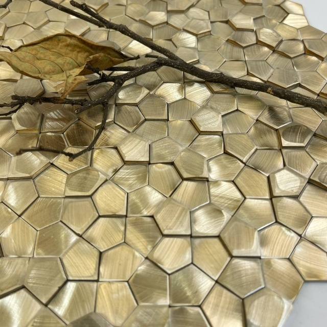 Gold Mosaic Tiles Solid Aluminum-SAG16