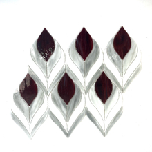 Rose-Shaped Colored Glass Mosaic Tile-KQS70