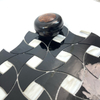 Black Stained Glass Mosaic Sheets for Modern Interiors-NTS03