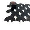 Elegant Black Stained Glass Mosaic Tiles for Walls-YMS12