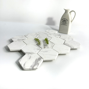 White Hexagon Marble Mosaic