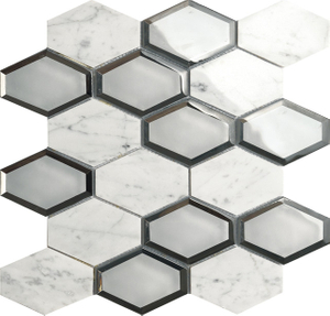 Glass Tile Backsplash Brown - 3DBevelled01