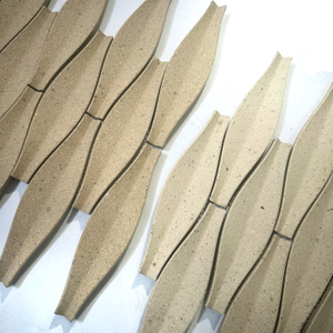 Wave pattern ceramic tiles