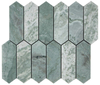 Marble Herringbone Backsplash - Jade Green Color