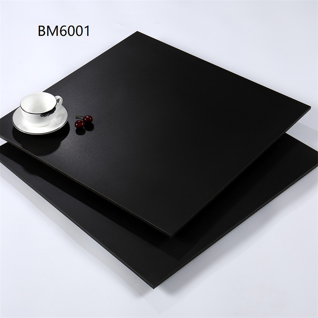 600x600mm Super Black Bathroom Tiles-BM6001