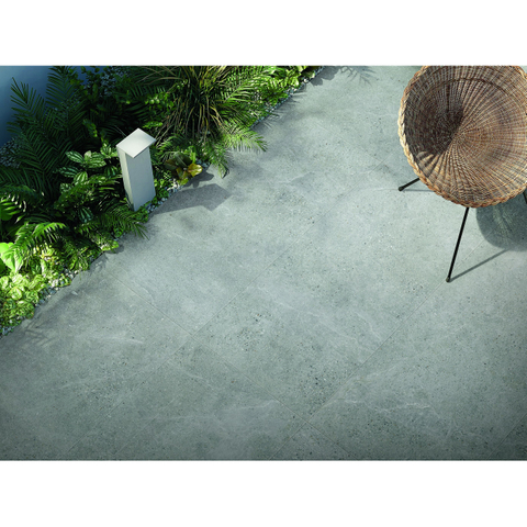 Large Format Porcelain Tile 600x1200-Crater Volcanic Ash