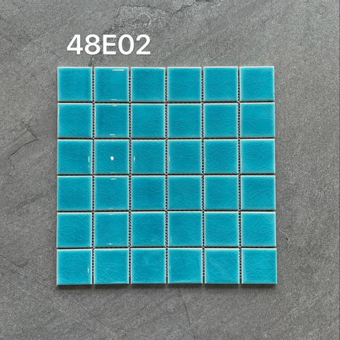 48x48mm Crackled Ceramic Mosaic for Pools