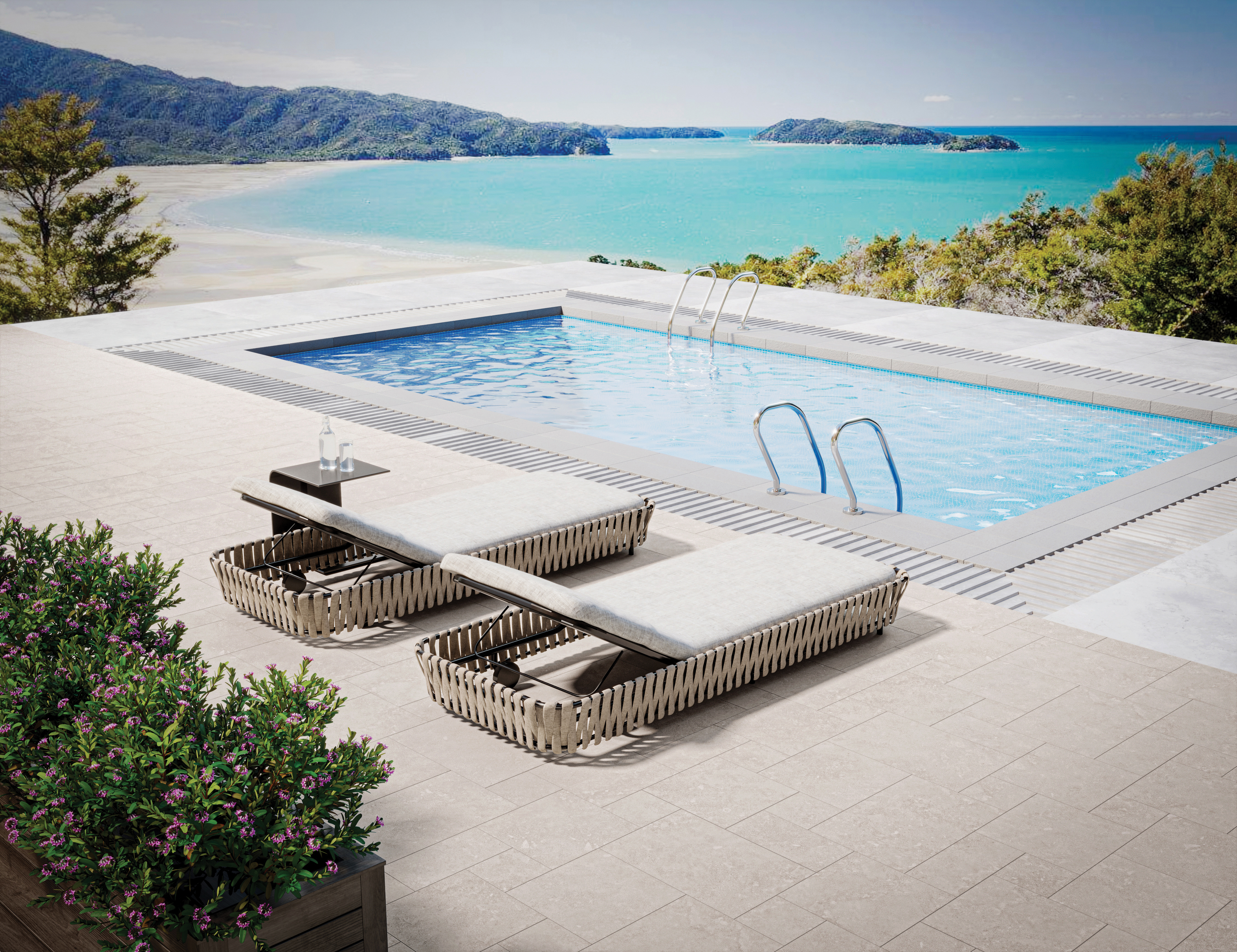 In&Out Series Tiles: French Pattern Elegance for Seamless Indoor-Outdoor Living